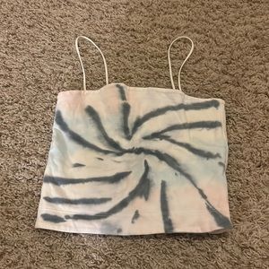 American Eagle tie dye thin strap crop top